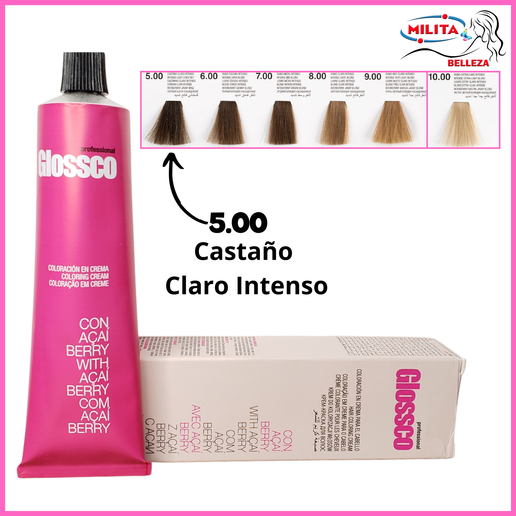 Tintes - Tinte Glossco 5.00 Castaño Claro Intenso 100ml