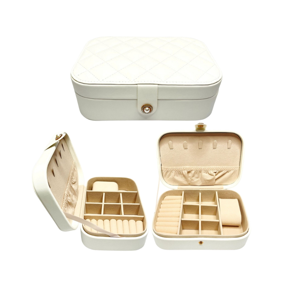 Accessories - White Portable Jewelry Box