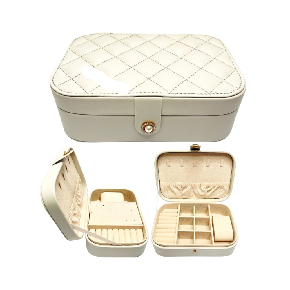 Accessories - Beige Portable Jewelry Box
