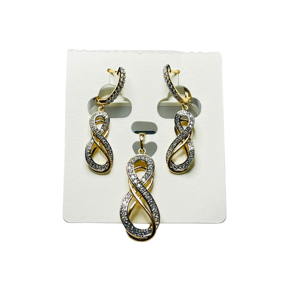 Jewelry - Stainless Steel Earring + Pendant Set 256AC