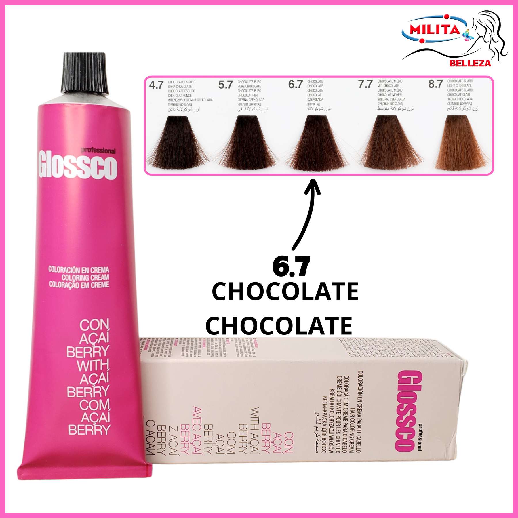 Tintes - Tinte Glossco 6.7 Chocolate Chocolate 100ml