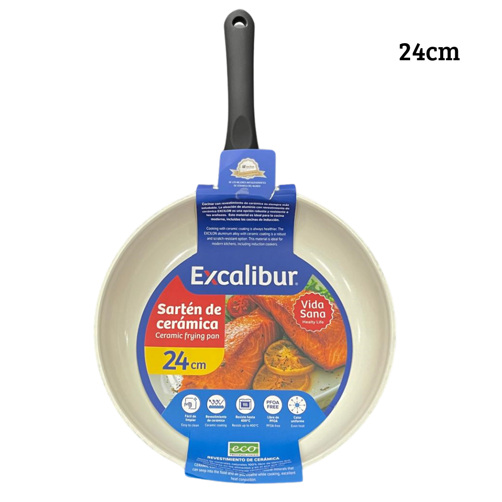 Utensilios de Cocina - Sartén de Cerámica 24cm Excalibur