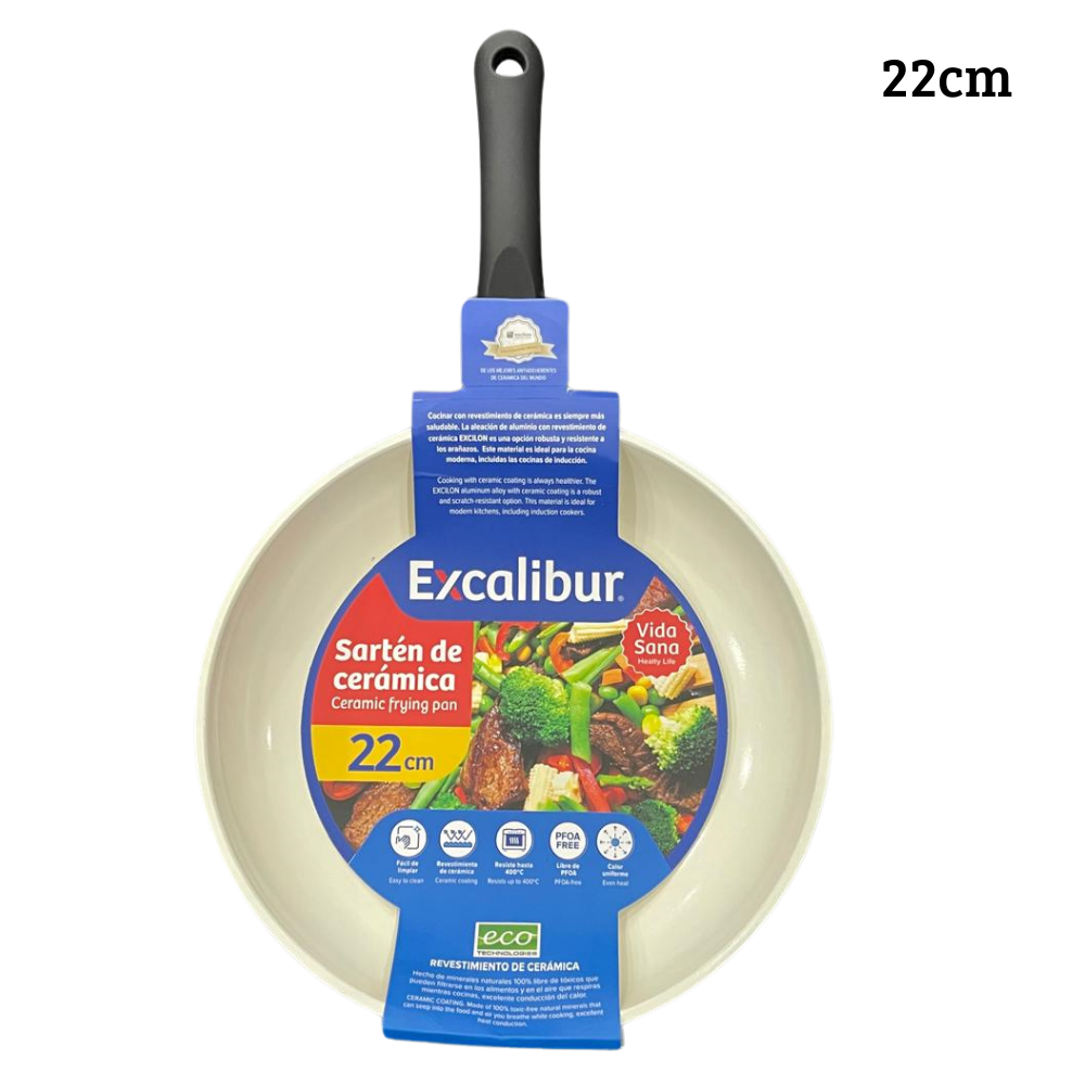 Utensilios de cocina - Sartén de cerámica 22cm Excalibur