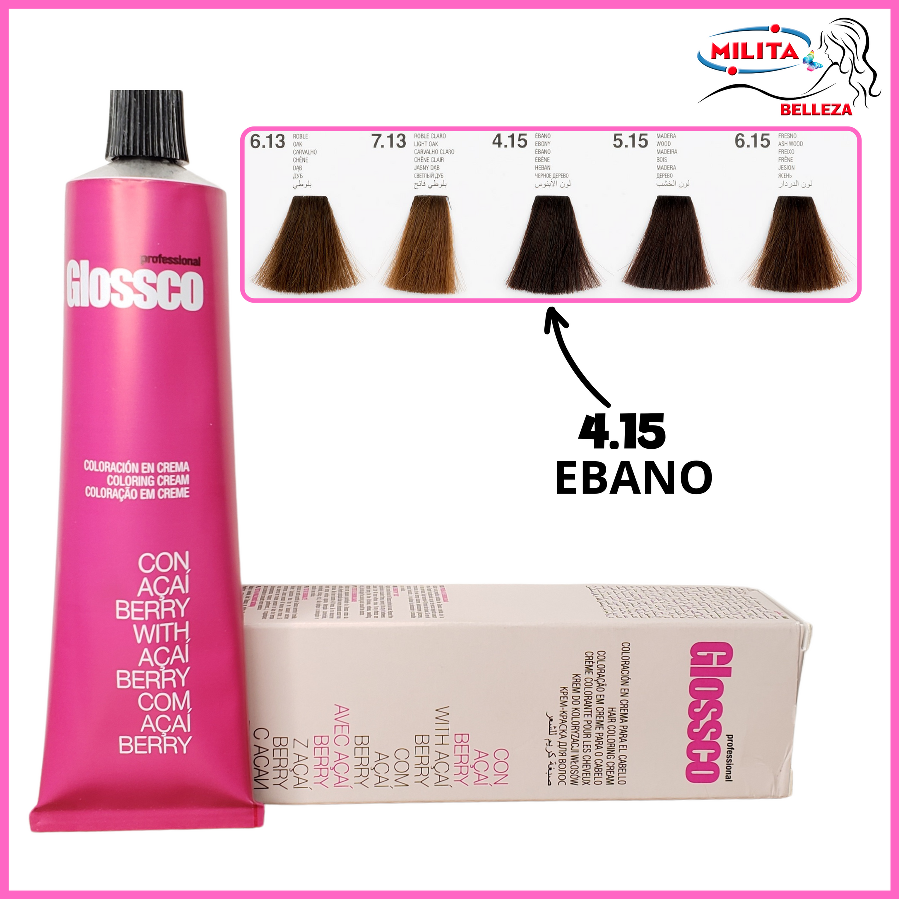 Tintes - Tinte Glossco 4.15 Ebano 100ml