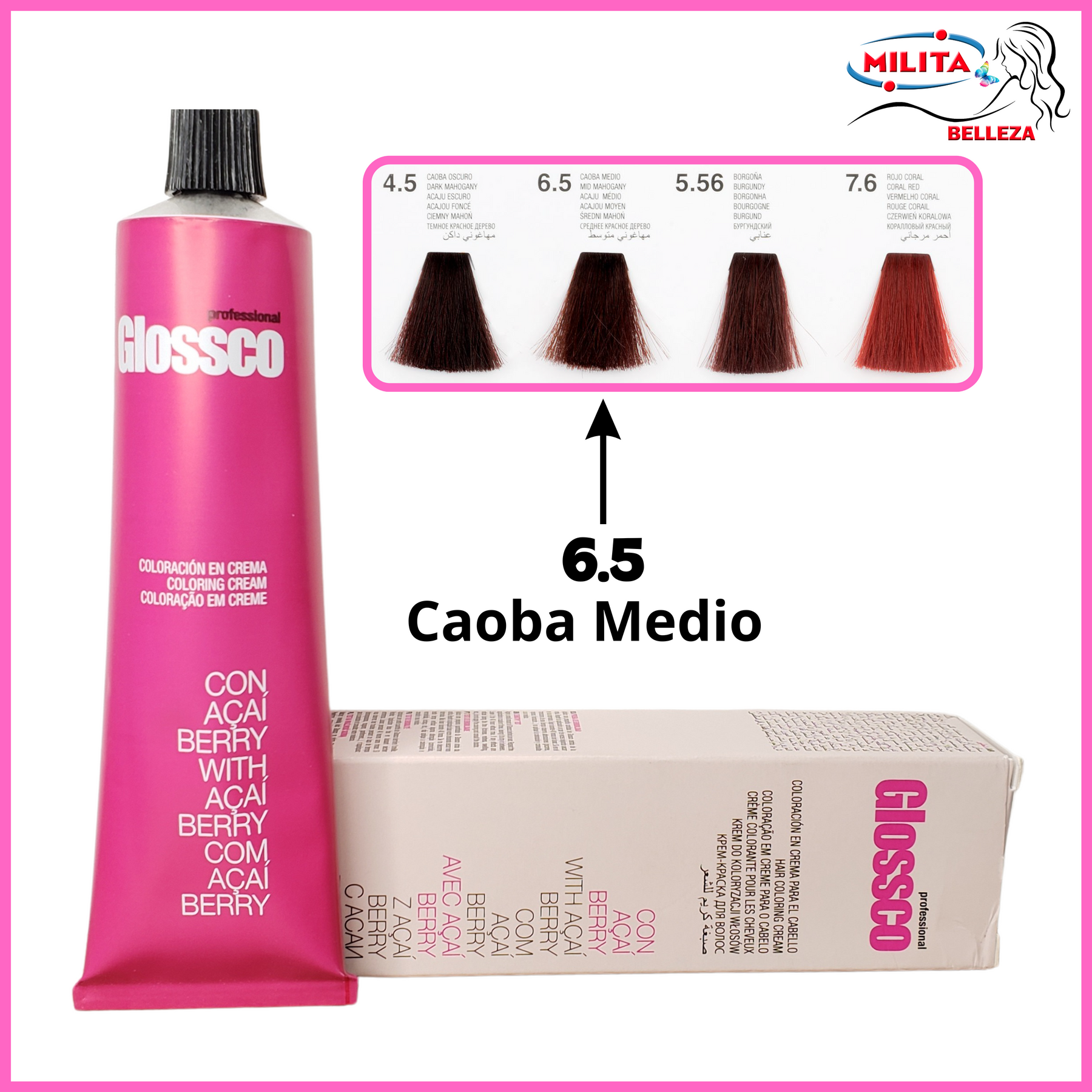 Tintes - Tinte Glossco 6.5 Caoba Medio 100ml