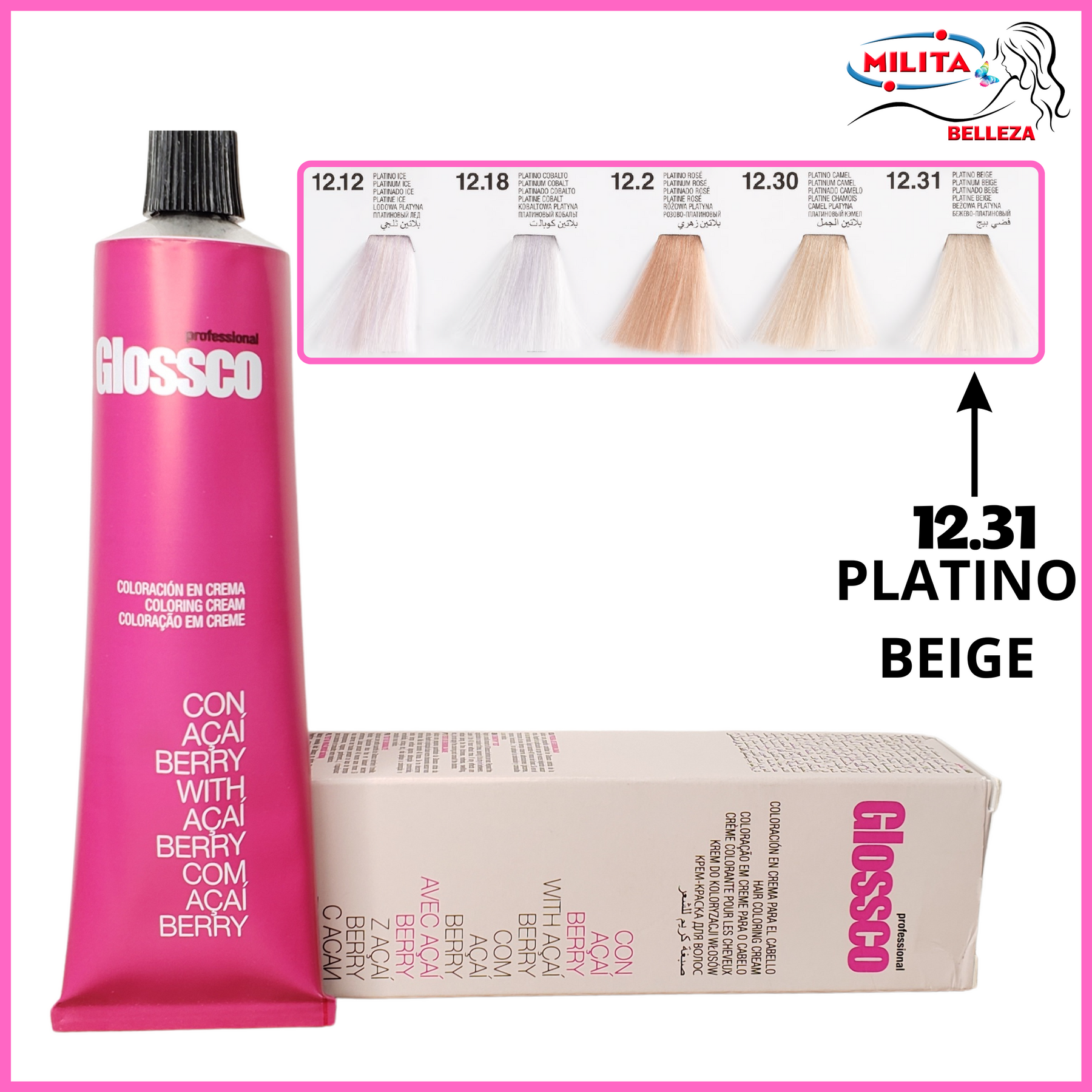 Tintes - Tinte Glossco 12.30 Platino Camel 100ml