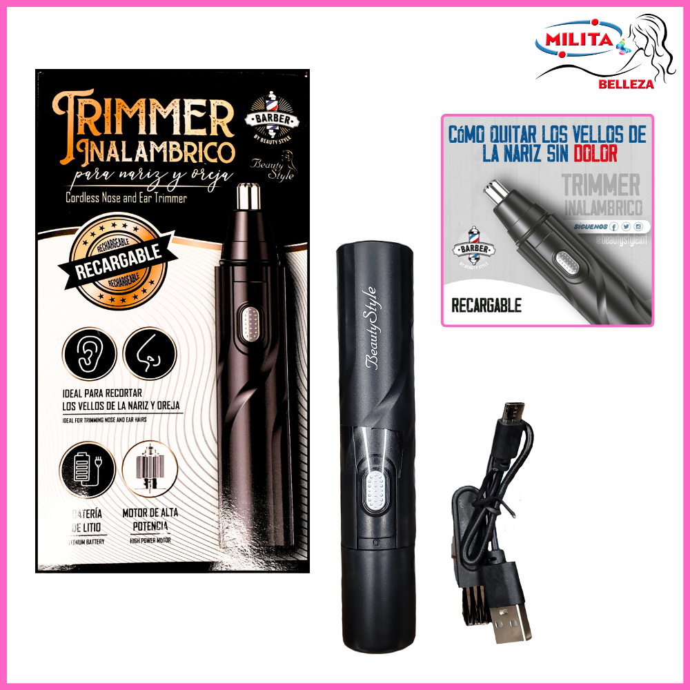 Maquina - Trimmer Inalambrico Recargable Para Nariz y Oreja