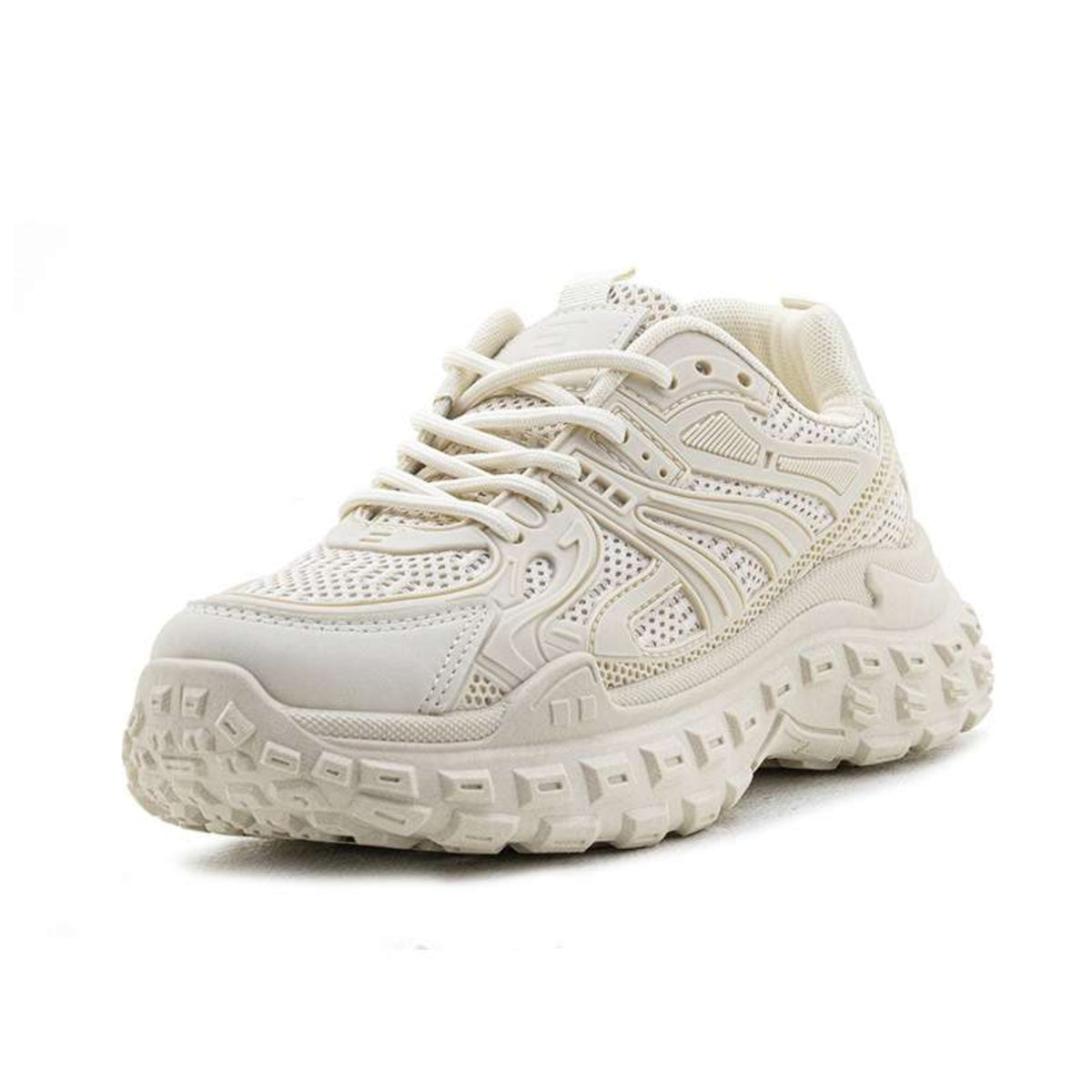 Calzado - Tenis Deportivo Apliques en Caucho Beige