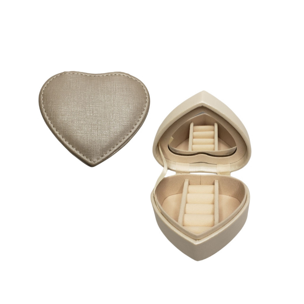 Evok - White Heart Jewelry Box
