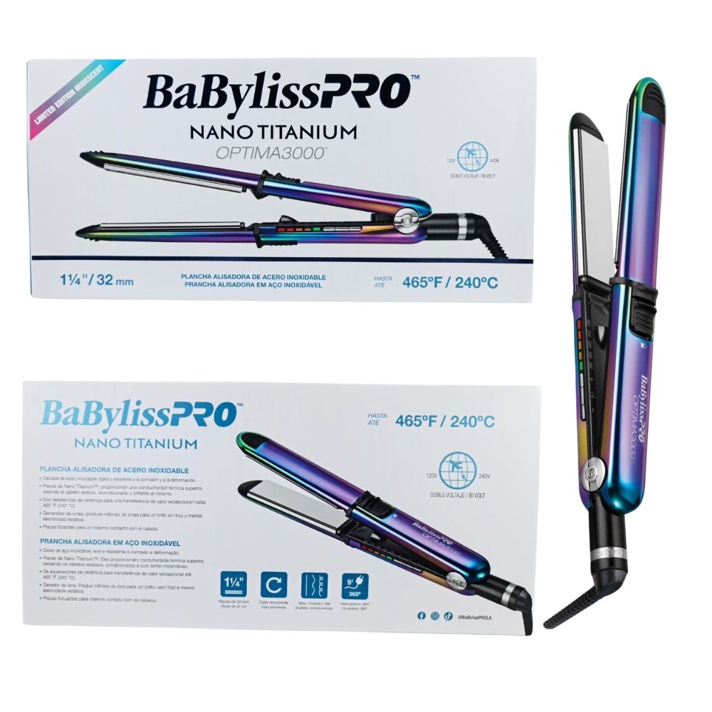 Equipo - Babyliss Pro Plancha Optima 3000 1¼" De Ancho Rainbow Limited Edition