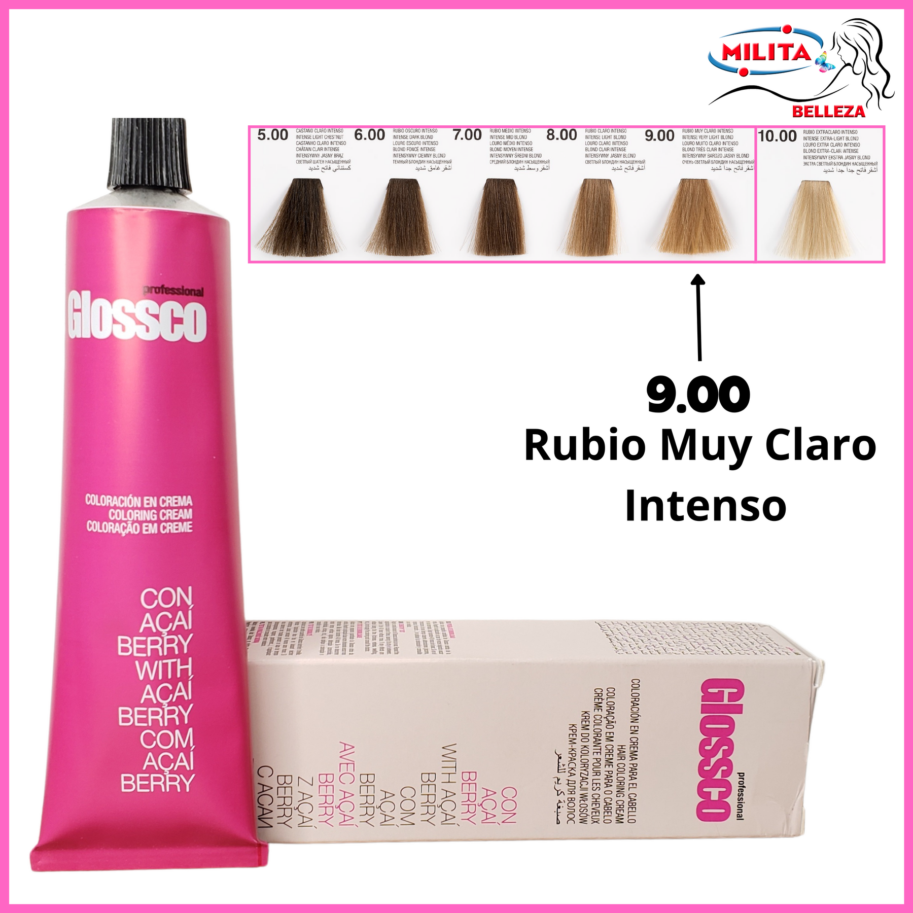 Tintes - Tinte Glossco 9.00 Rubio Muy Claro Intenso 100ml